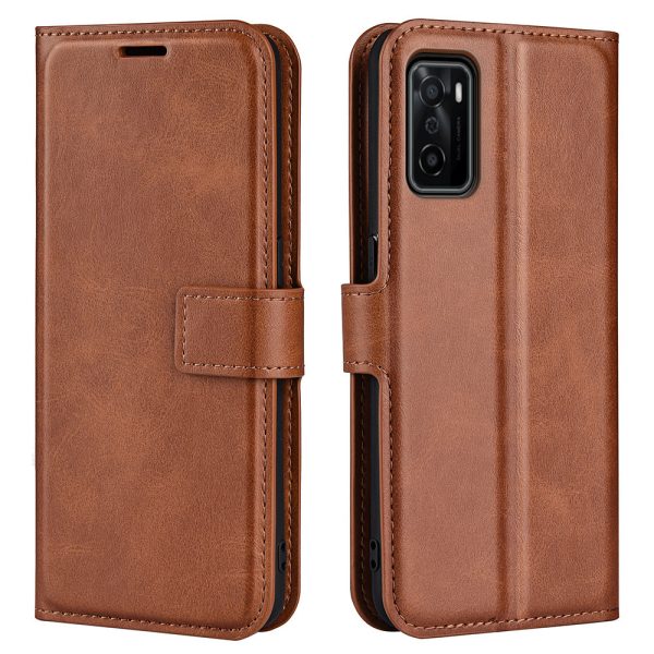 For OPPO A55s 5G Texture PU Leather Wallet Cover Stand Soft TPU Shockproof Flip Case Hot on Sale