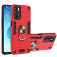 Hybrid Hard PC Soft TPU Shockproof Protective Case with Ring Car Mount Kickstand for Oppo Reno6 5G Online now