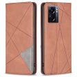 For Oppo A57 (2022) 5G   A77 5G BF Imprinting Pattern Series-1 Geometric Imprinted Stand Case PU Leather Magnetic Auto-absorbed Card Holder Phone Cover Online Hot Sale