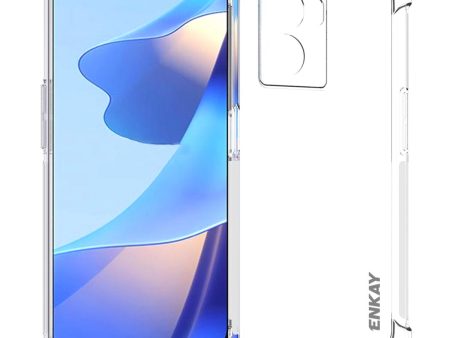 ENKAY HAT PRINCE For Oppo A57 (2022) 5G   A77 5G Clear TPU Phone Cover Bump Proof Thickened Corners Protective Case with Anti-slip Strip Edge Hot on Sale