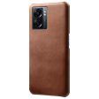 For Oppo A57 (2022) 5G   A77 5G Non-Slip Grip Shockproof Phone Case Calf Textured PU Leather Coating Anti-scratch Hard PC Protective Cover Online