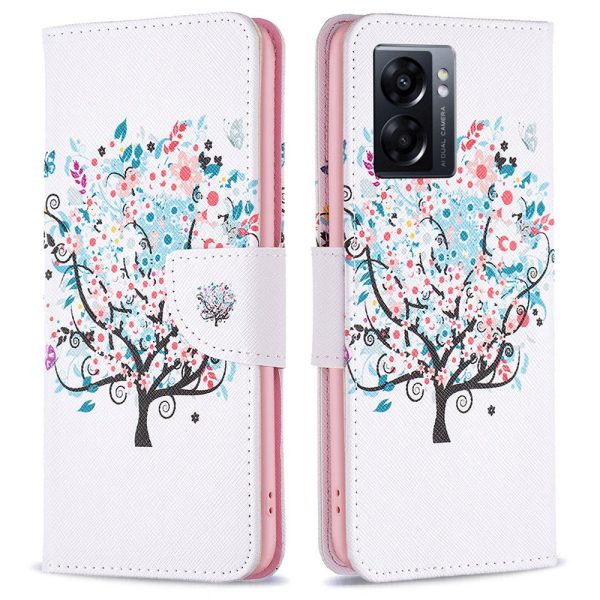 BF Pattern Printing Leather Series-1 for Oppo A57 (2022) 5G   A77 5G PU Leather Wallet Phone Case Viewing Stand Protective Cover Online Hot Sale