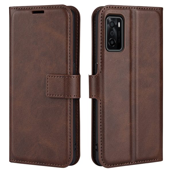 For OPPO A55s 5G Texture PU Leather Wallet Cover Stand Soft TPU Shockproof Flip Case Hot on Sale