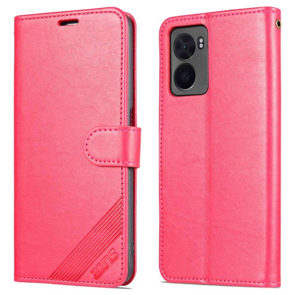 AZNS For Oppo A57 (2022) 5G   A77 5G Textured PU Leather Stand Flip Cover Magnetic Closure Shockproof Protective Wallet Case Sale