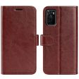 For OPPO A55s 5G Crazy Horse Texture PU Leather Wallet Flip Phone Case Inner TPU Bumper Stand Cover Cheap