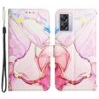 Pattern Printing Leather Series-5 for Oppo A57 (2022) 5G   A77 5G Marble Pattern Phone Guard Case PU Leather Wallet Stand Shell Protective Flip Cover For Sale