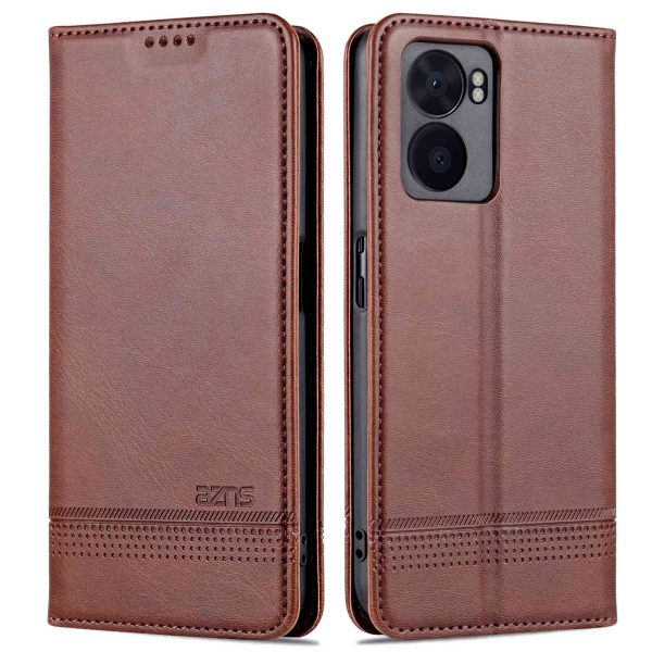 AZNS For Oppo A57 (2022) 5G   A77 5G PU Leather Wallet Flip Cover Hidden Magnetic Absorption Stand Folio Phone Case Hot on Sale