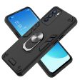 Hybrid Hard PC Soft TPU Shockproof Protective Case with Ring Car Mount Kickstand for Oppo Reno6 5G Online now