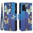 BF Pattern Printing Leather Series-4 for Oppo A57 (2022) 5G   A77 5G, 03-Style PU Leather Zipper Pocket Wallet Mobile Phone Case with Adjustable Stand Cheap