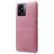 For Oppo A57 (2022) 5G   A77 5G Non-Slip Grip Shockproof Phone Case Calf Textured PU Leather Coating Anti-scratch Hard PC Protective Cover Online