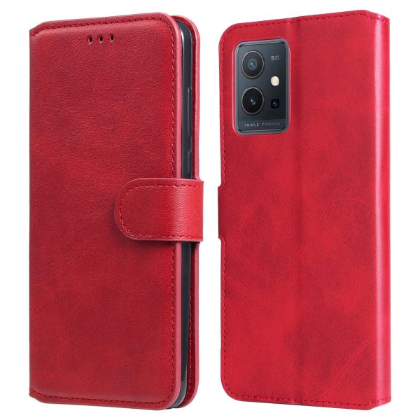 For vivo Y55 5G Y75 5G T1 5G Y33s 5G iQOO U5 5G Shockproof PU Leather Phone Case Magnetic Closure Wallet Stand Shell on Sale