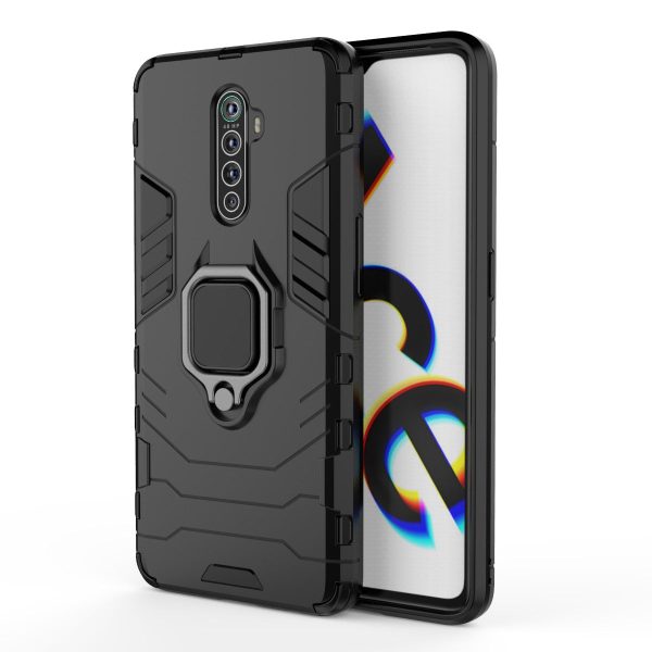 Cool Guard Ring Holder Kickstand PC+TPU Cover for Oppo Reno Ace Cheap