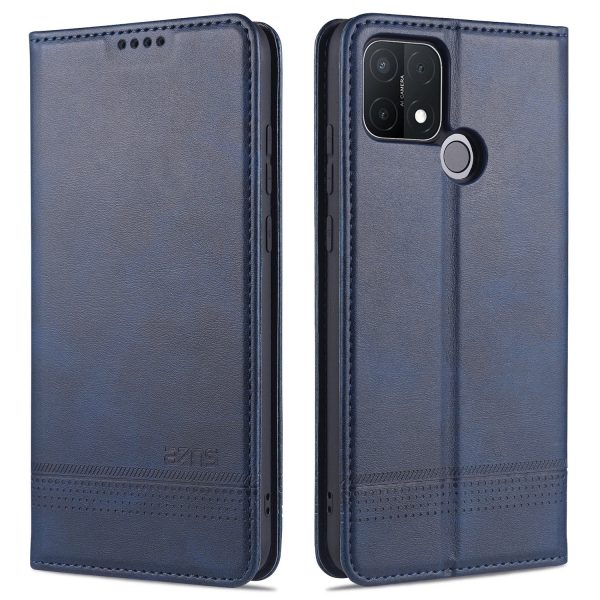 AZNS Magnetic Suction Wallet Stand Leather Mobile Shell Case for OPPO A15 Online Sale