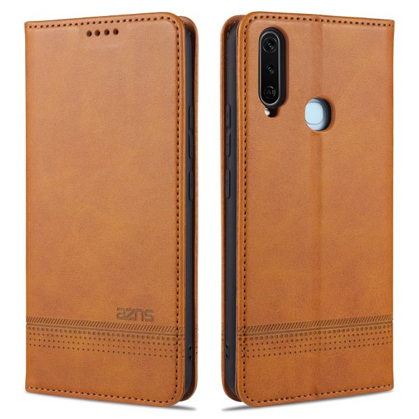 AZNS Automatic Absorbed TPU + PU Leather Mobile Phone Cover with Wallet and Stand for Vivo Y3s Y17 Discount