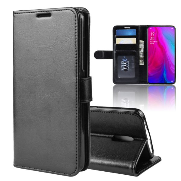 Crazy Horse [Wallet Stand] Leather Mobile Case for Oppo Reno For Cheap