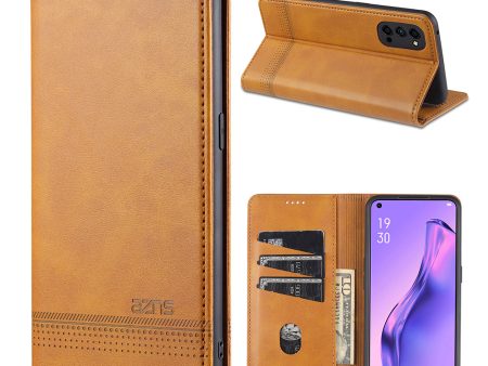 AZNS Auto-absorbed Magnetic Stand Wallet Leather Mobile Shell Case for Oppo Reno4 Pro 5G   Reno4 5G For Cheap