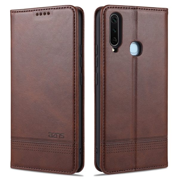 AZNS Automatic Absorbed TPU + PU Leather Mobile Phone Cover with Wallet and Stand for Vivo Y3s Y17 Discount